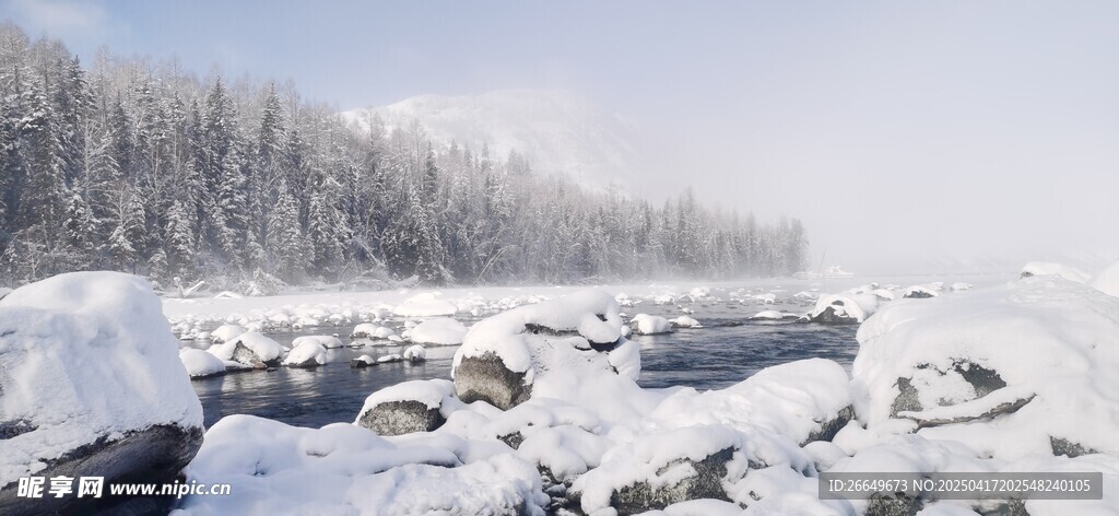 禾木景区  雪城 雪景 雪山 