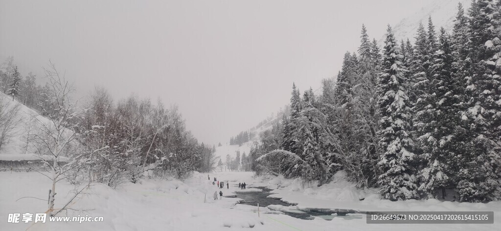 禾木景区  雪城 雪景 雪山 