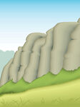 矢量野外山丘草地插画