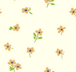 小黄花简约花卉背景图案