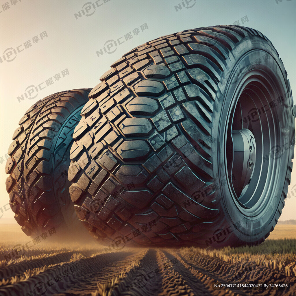 拖拉机大型轮胎平面