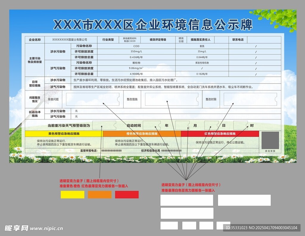 环境信息公示牌
