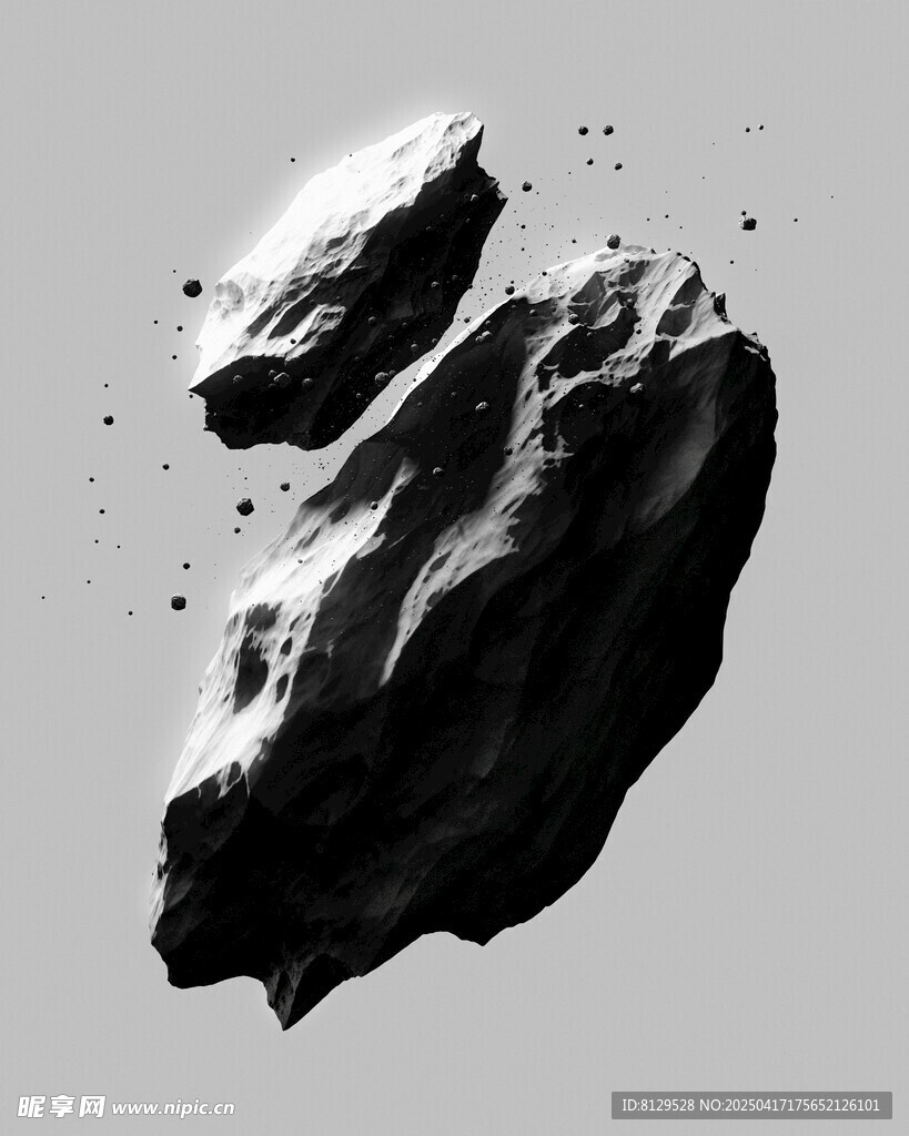 黑色抽象墨渍艺术画面