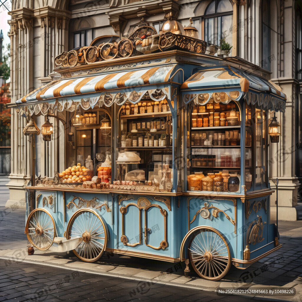 欧式窗户小吃车