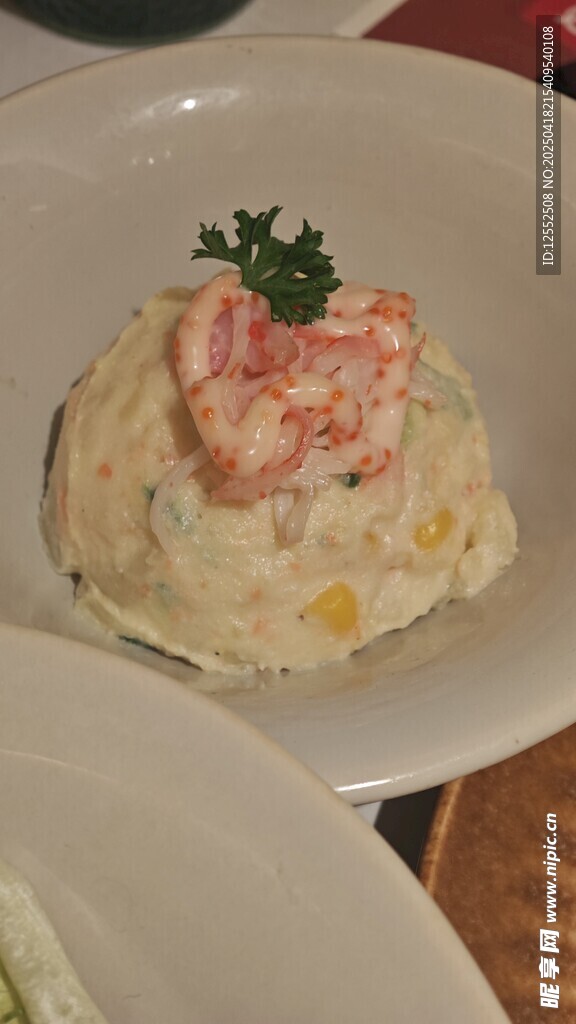 虾仁土豆泥美食特写