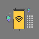 手机连接WiFi与定位示意
