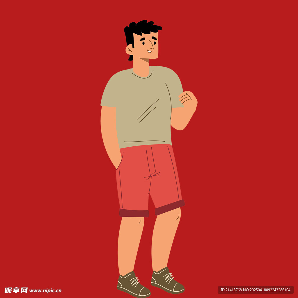 休闲装扮的男子