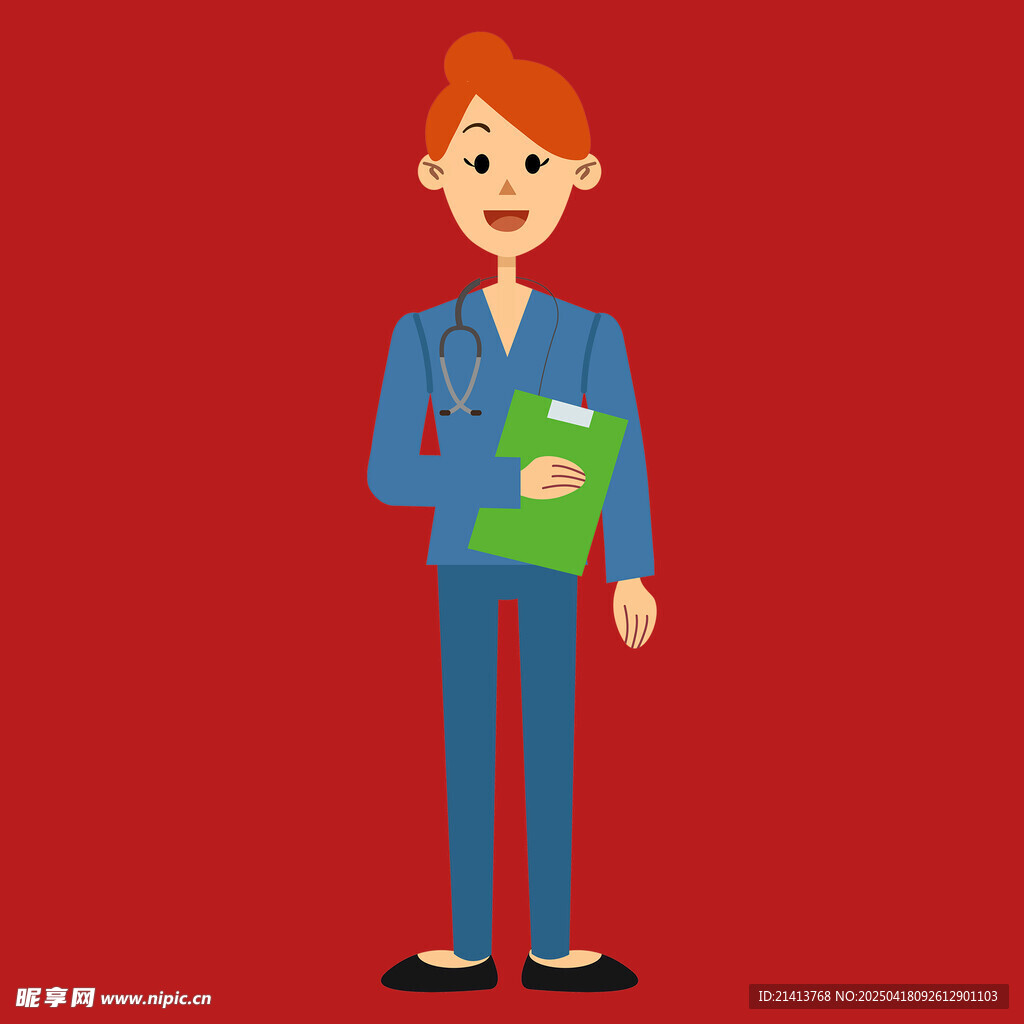职业女性手持文件夹形象