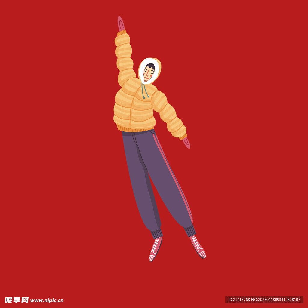 跳跃的活力女孩