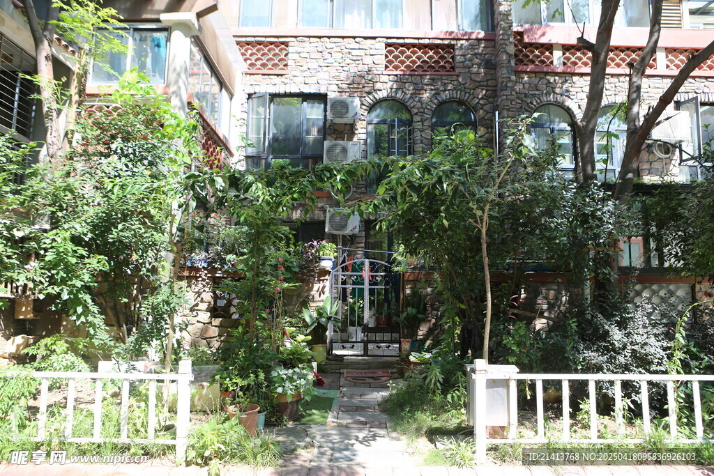 庭院绿植环绕的温馨景致