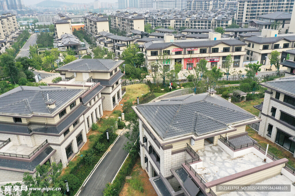 中式风格别墅区俯瞰图