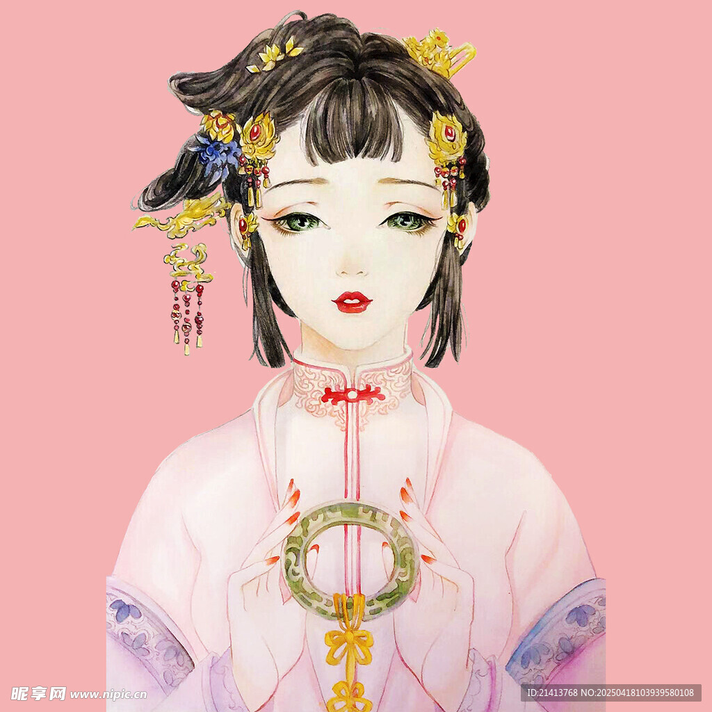 古风汉服少女精致扮相