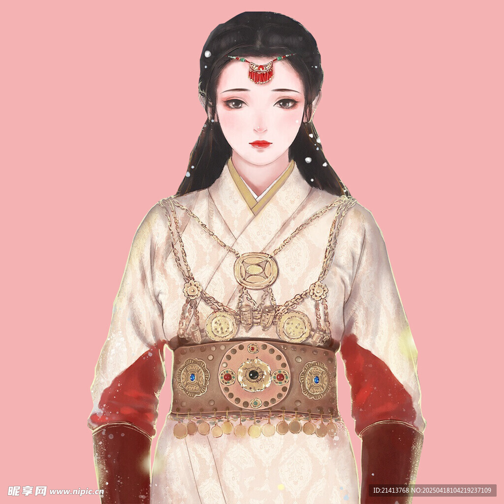 古风女子华丽服饰造型