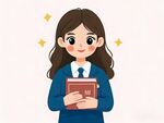 卡通少女女学生校服