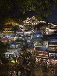 重庆下浩里古城夜景灯火璀璨