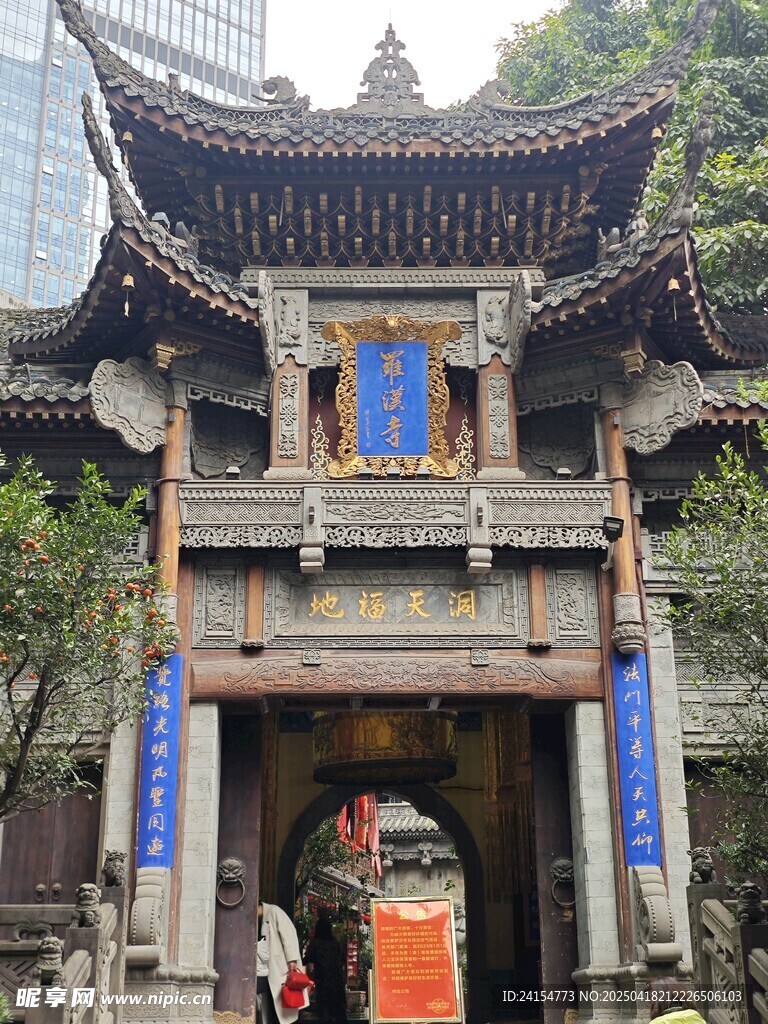 古雅中式门楼建筑景观