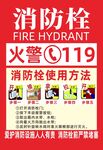 消防栓使用方法宣传海报