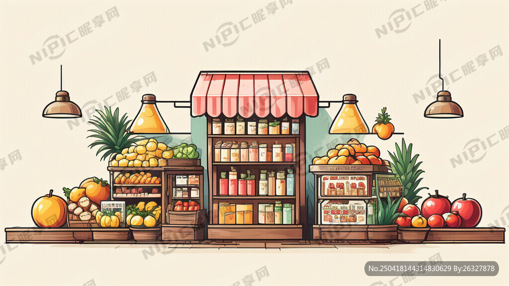 水果店背景图 看上去简单点