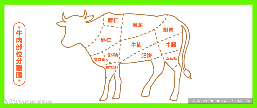 牛肉分割图