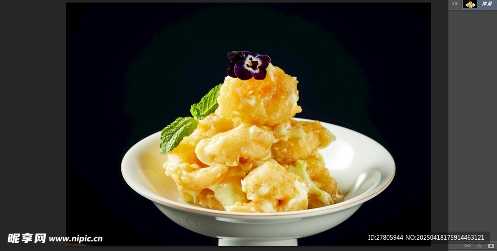 美味虾仁菜肴诱人呈现
