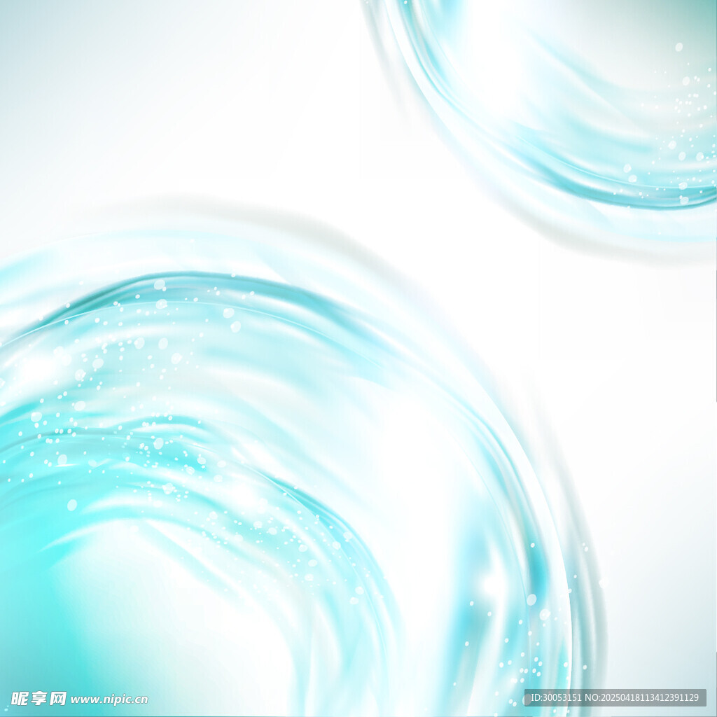 梦幻蓝调流体艺术图案