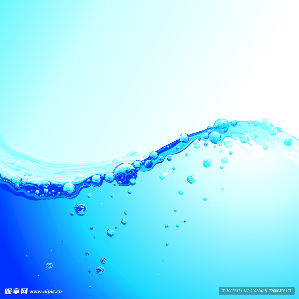 蓝色水波背景图