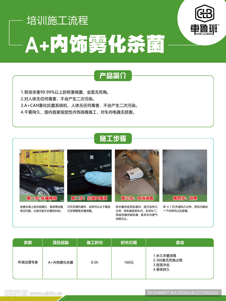 汽车内饰雾化消毒服务介绍