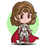 卡通女骑士形象
