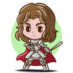 持剑女战士卡通形象