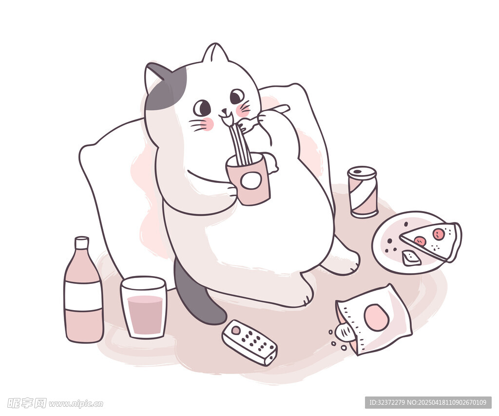 慵懒猫咪惬意宅家时光