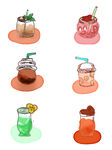 多彩创意饮品插画展示