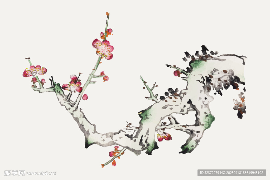水墨梅花图