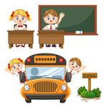 校园生活场景与可爱学生