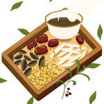 传统养生茶饮食材拼盘