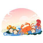 海洋生物欢乐畅游画面