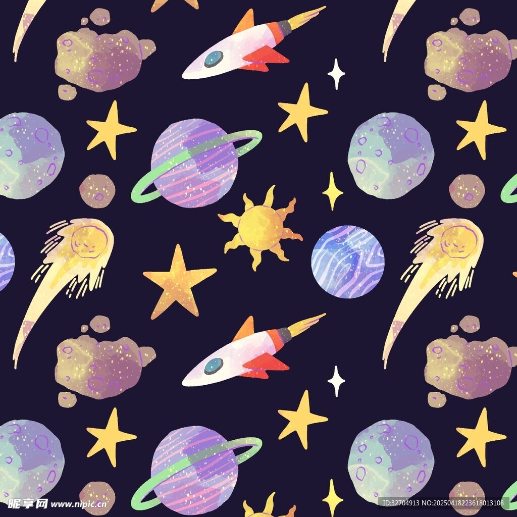 梦幻宇宙星空图案设计