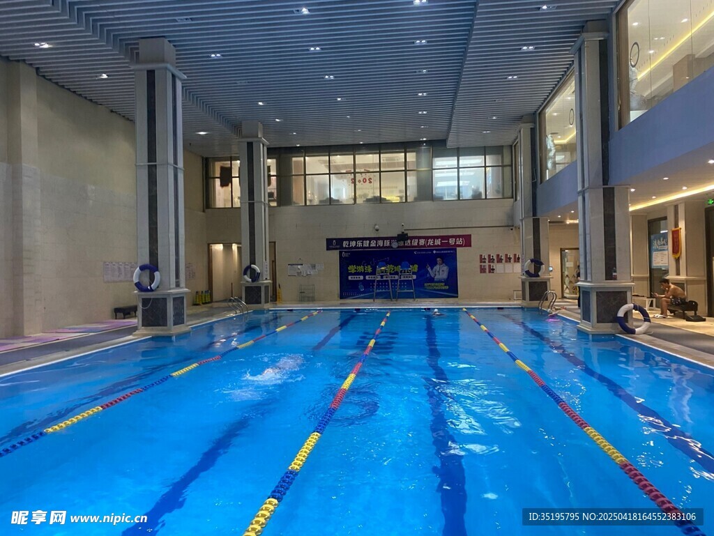 室内标准游泳池场景