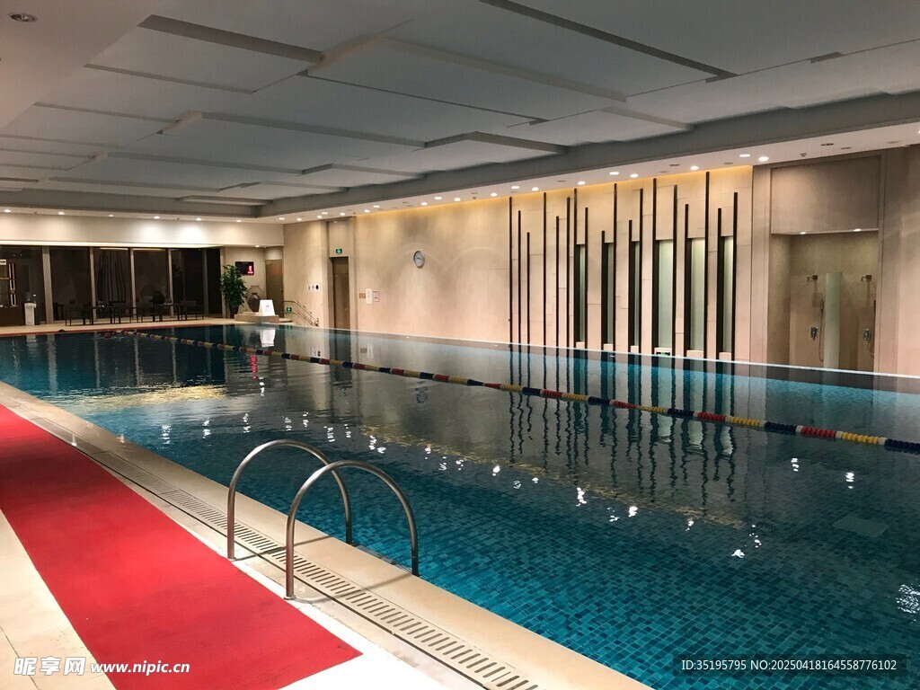 室内豪华游泳池场景展示