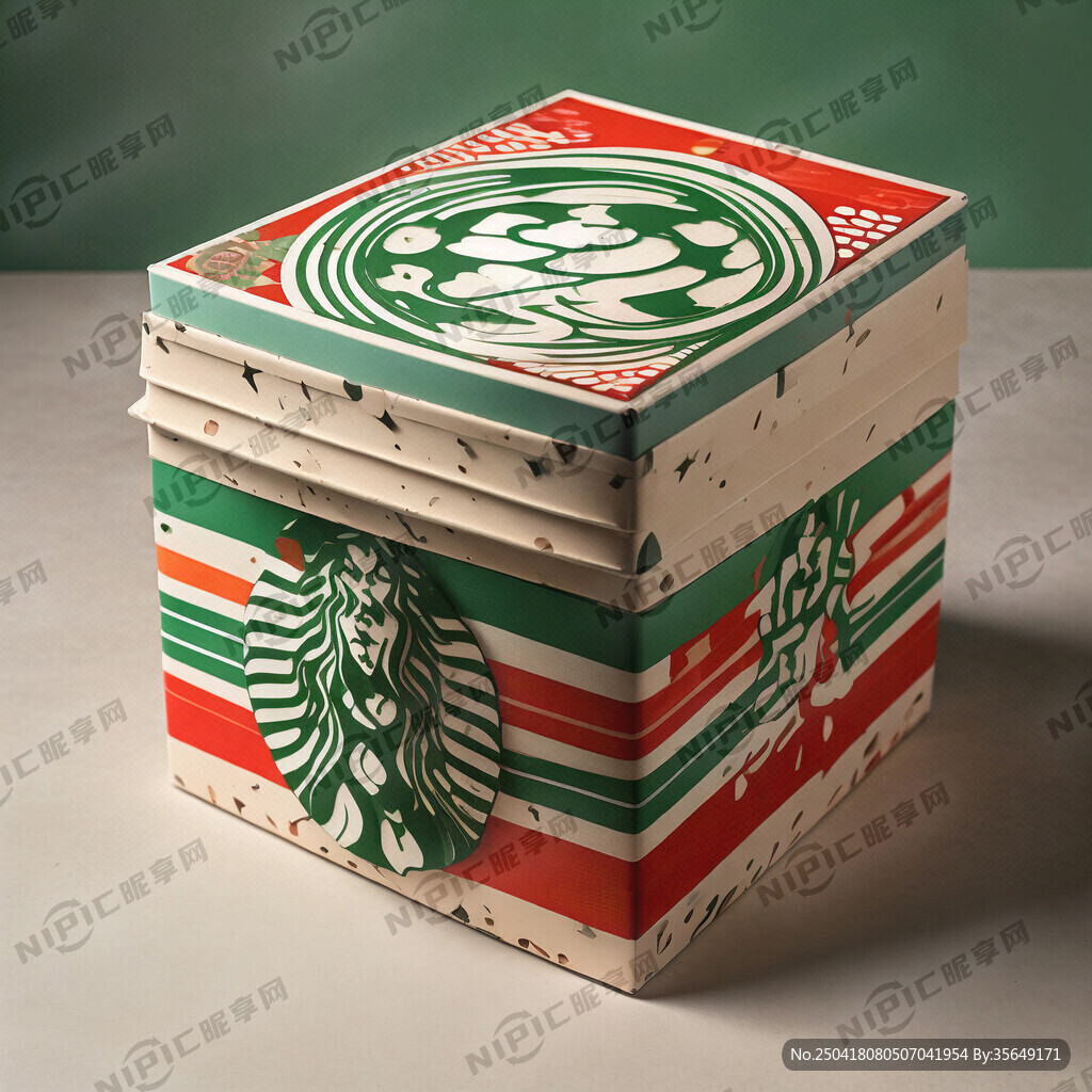 星巴克彩盒 长方形的 时尚