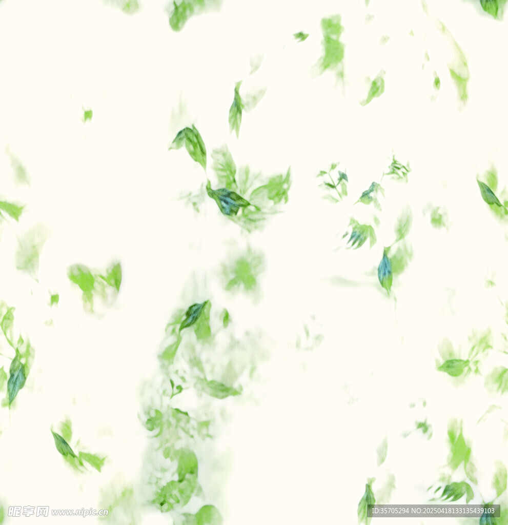 清新绿色水彩飞溅纹理
