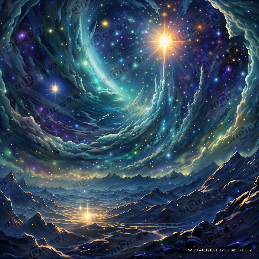 星辰闪耀 极光