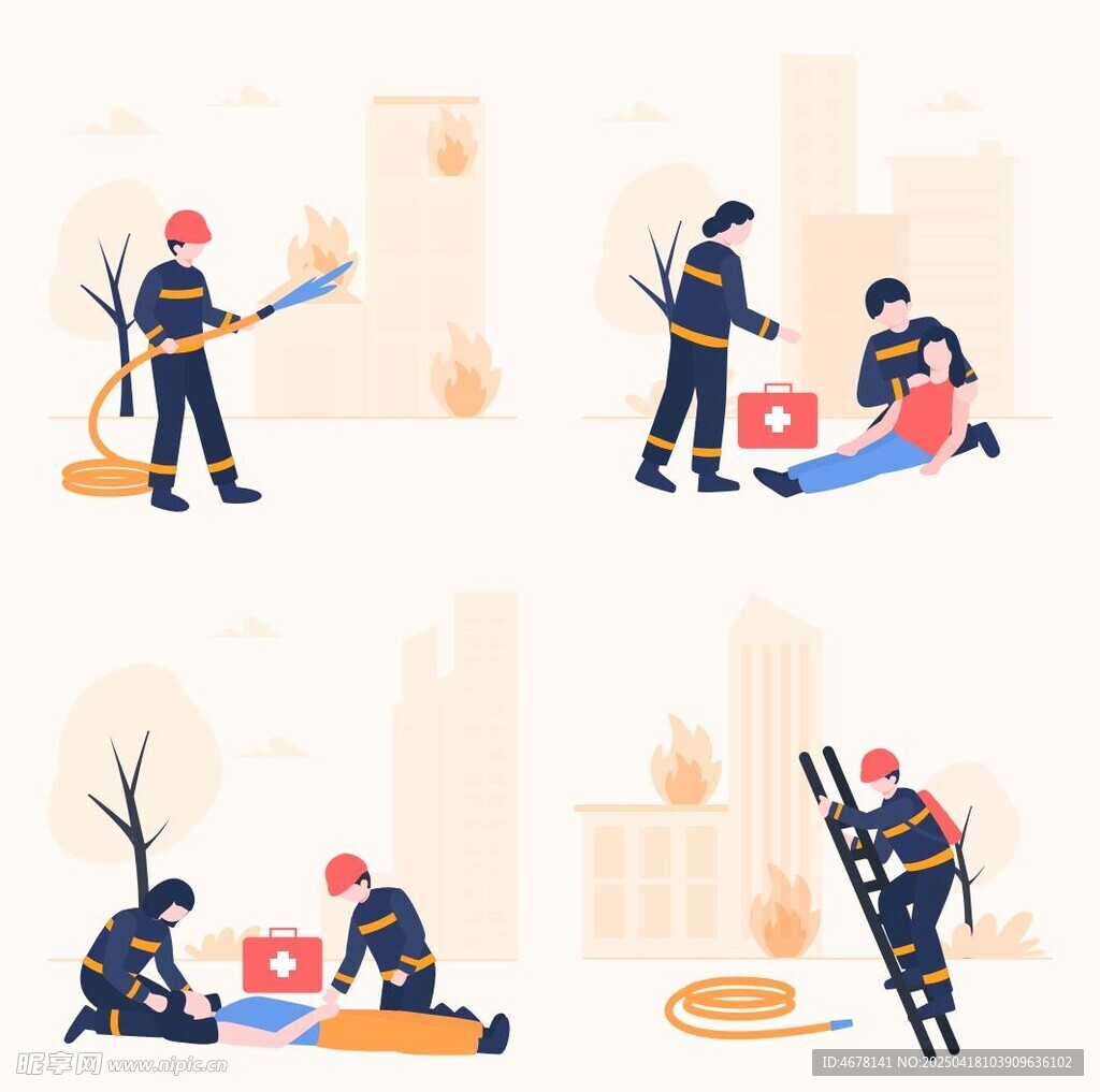 多样工种的劳动场景