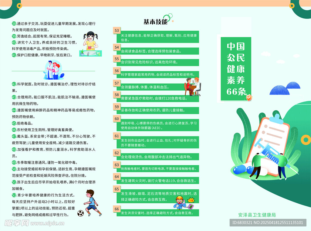 中国公民健康素养66条