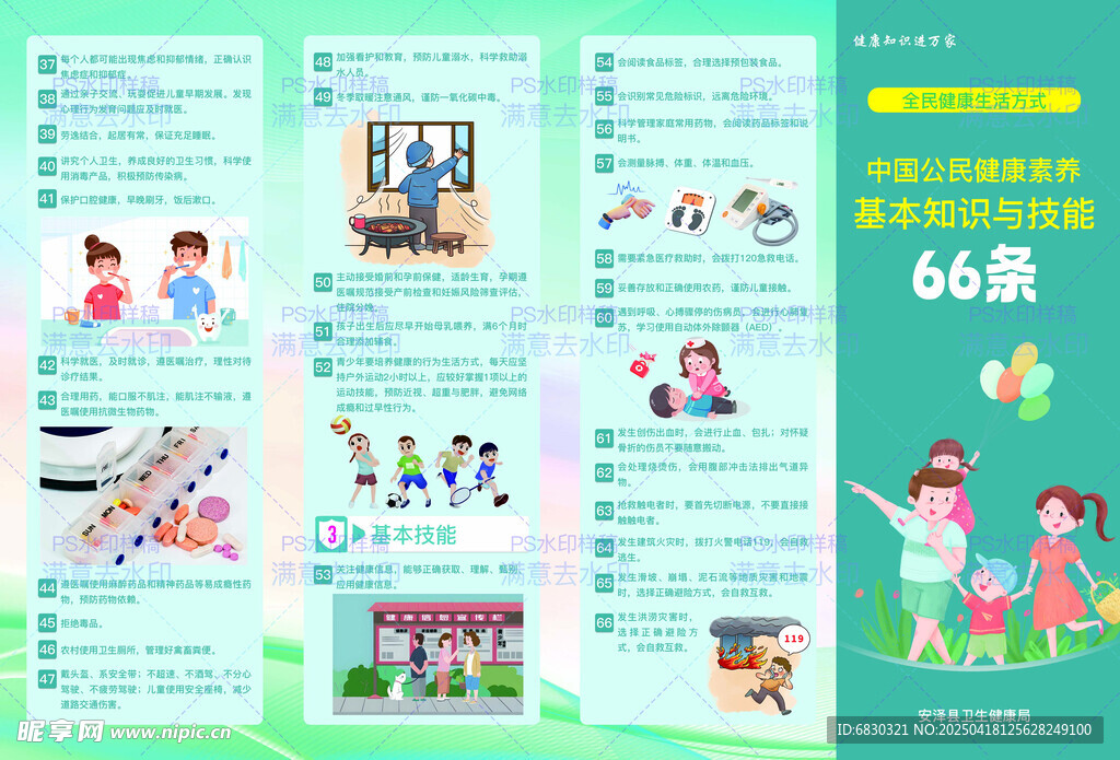 中国公民健康素养66条