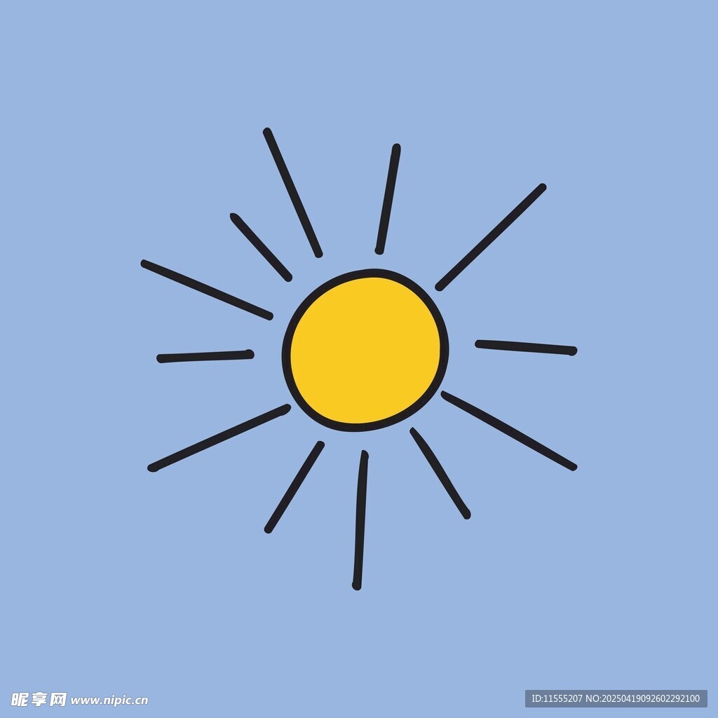 简约太阳图标设计元素
