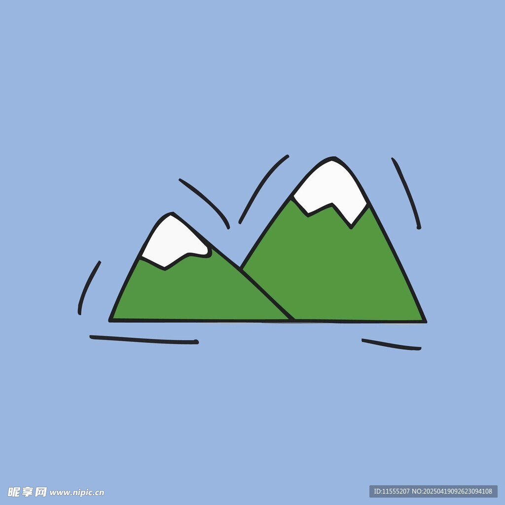 两座青山插画