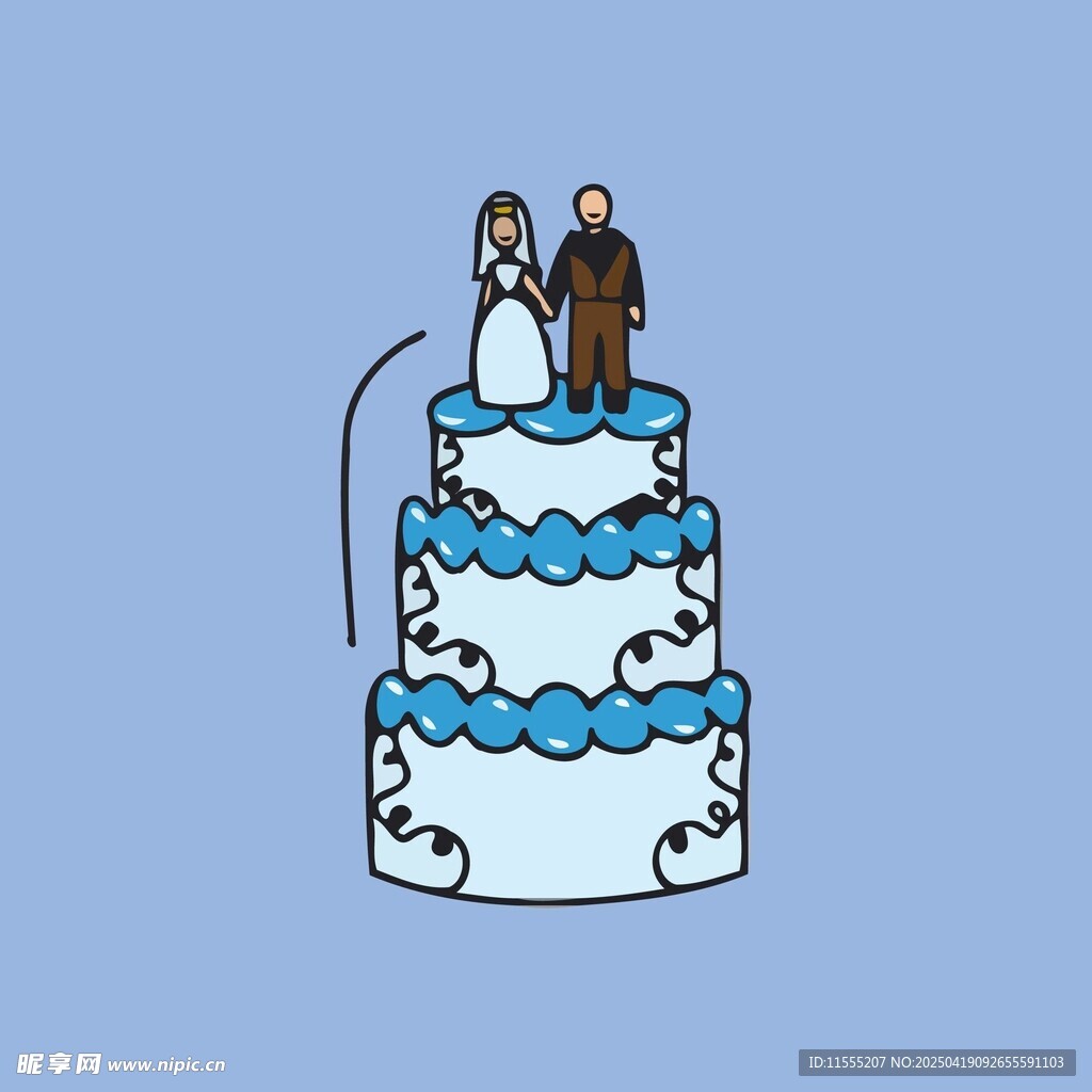 婚礼蛋糕上的新人造型