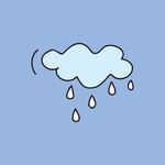 下雨的云朵插画