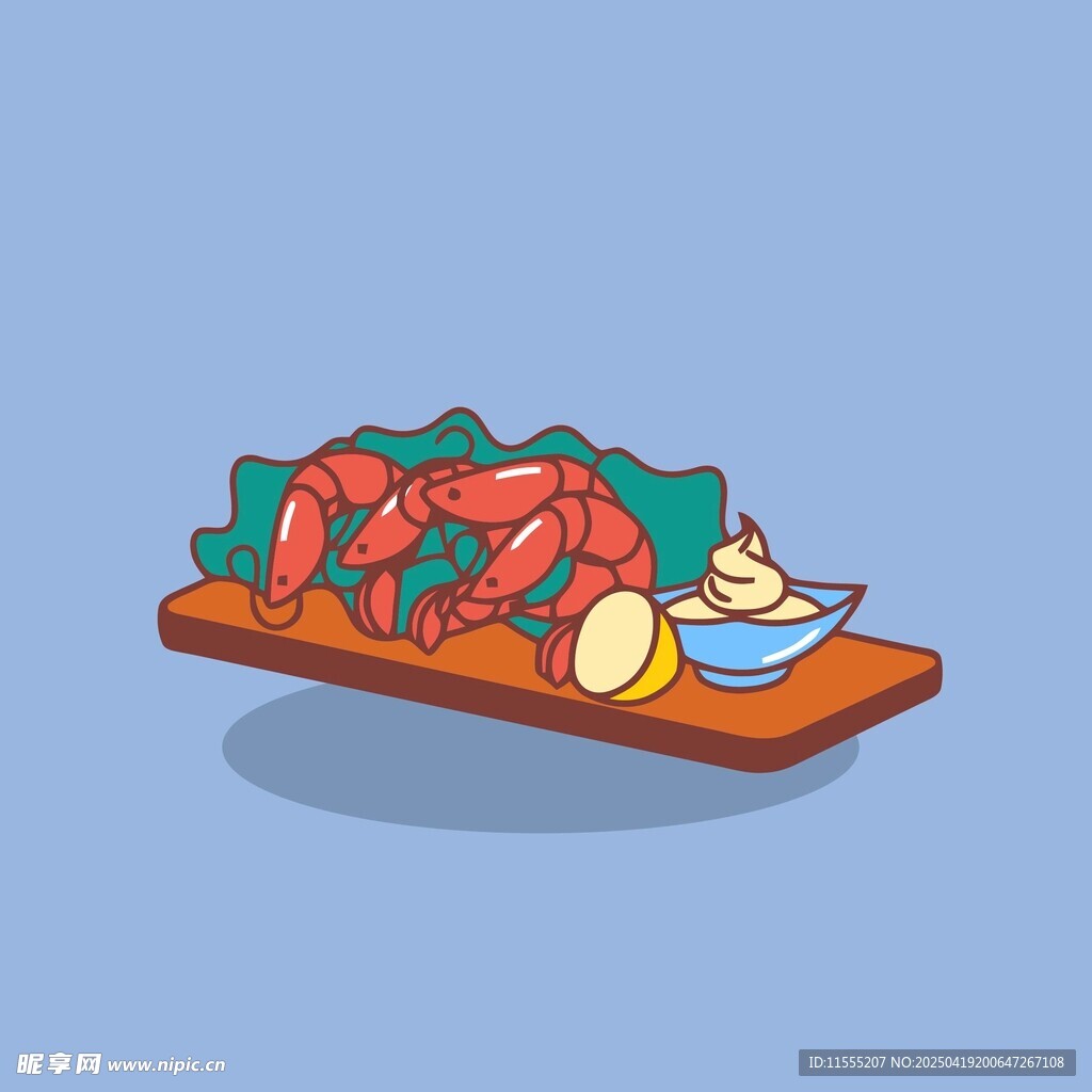 美味海鲜拼盘展示