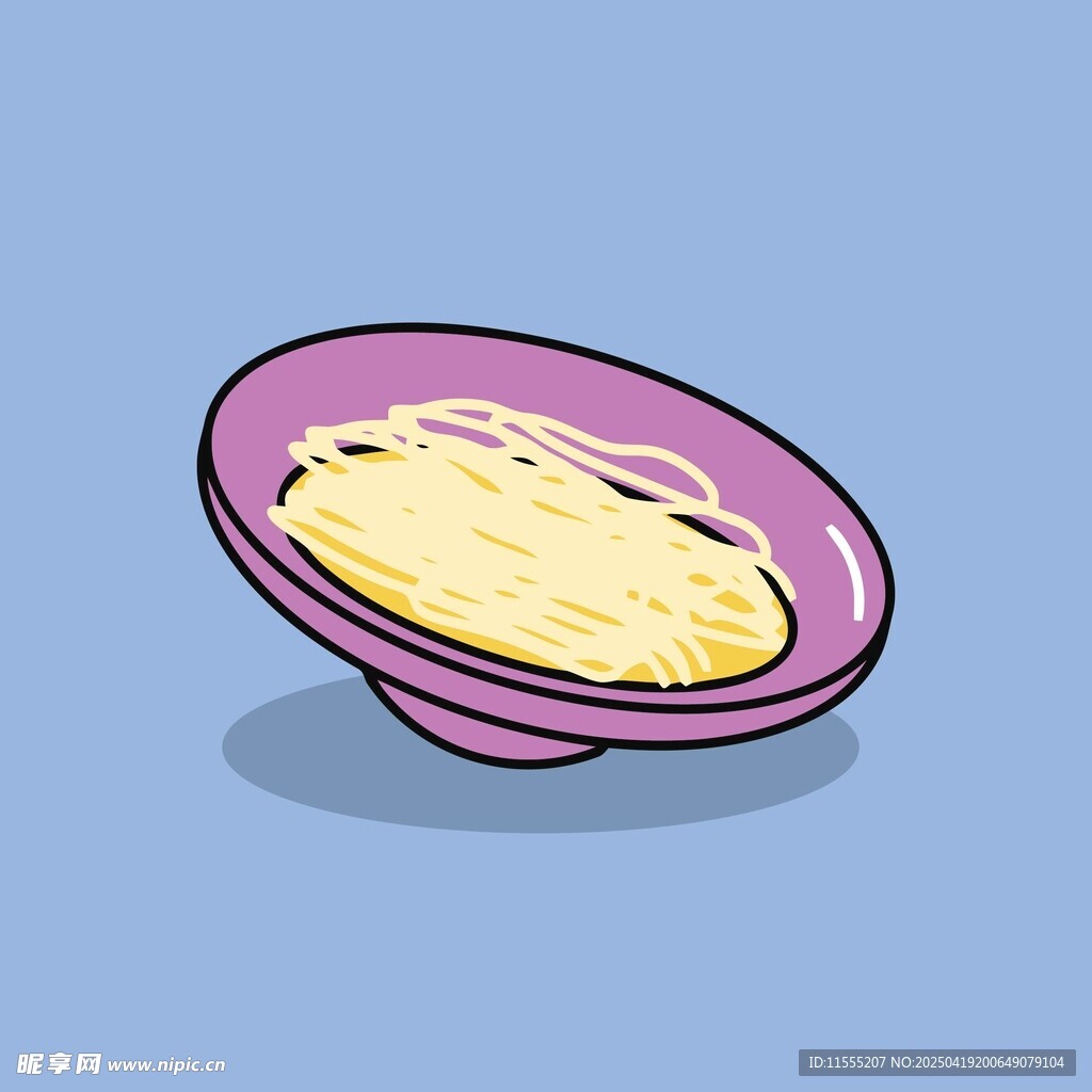 碗中美味面条插画